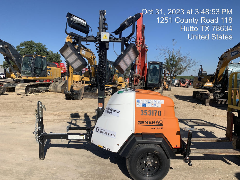 2023 Generac MLT2 Diesel, Flex Switch 120V Input, Powerzone Controller, (4) 320W LED Lights, 4kW Generator, 39.9 Gal Fuel Tank, 2" Ball, T3