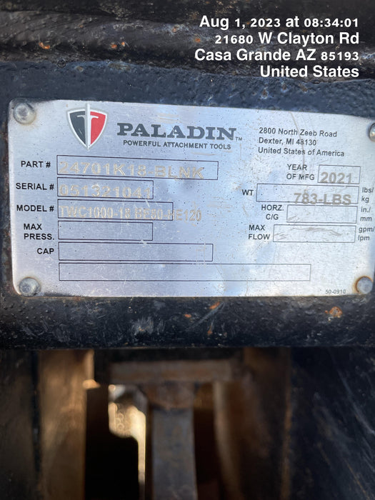 2021 PALADIN TWC1000-18