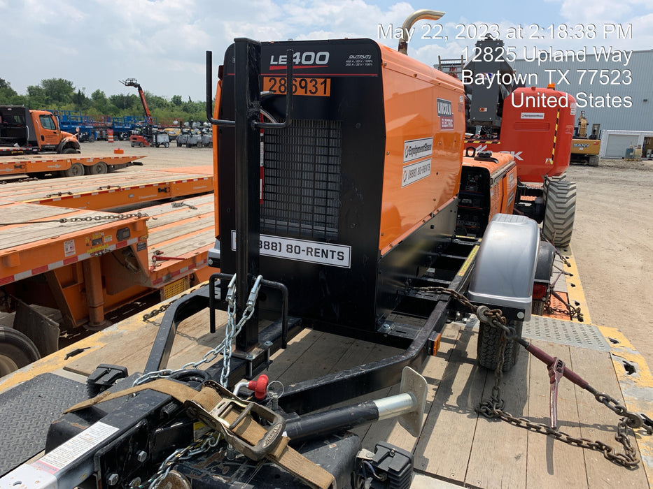 2022 Lincoln Electric LE400 Kubota V1505, Trlr, Cable Rack, Light Kit, ES Decals, T3