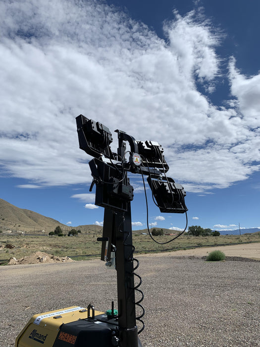 2022 Allmand NLV3GR (4) LED Light Fixture 350W, 23' Vertical Mast, 3kW Prime, Towable, ES Decals, T3