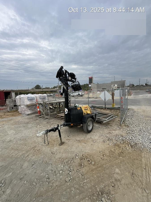 2022 Allmand NLV3GR (4) LED Light Fixture 350W, 23' Vertical Mast, 3kW Prime, Towable, Deep Sea L401, Leveling Jacks, Yanmar T4F 5.8hp