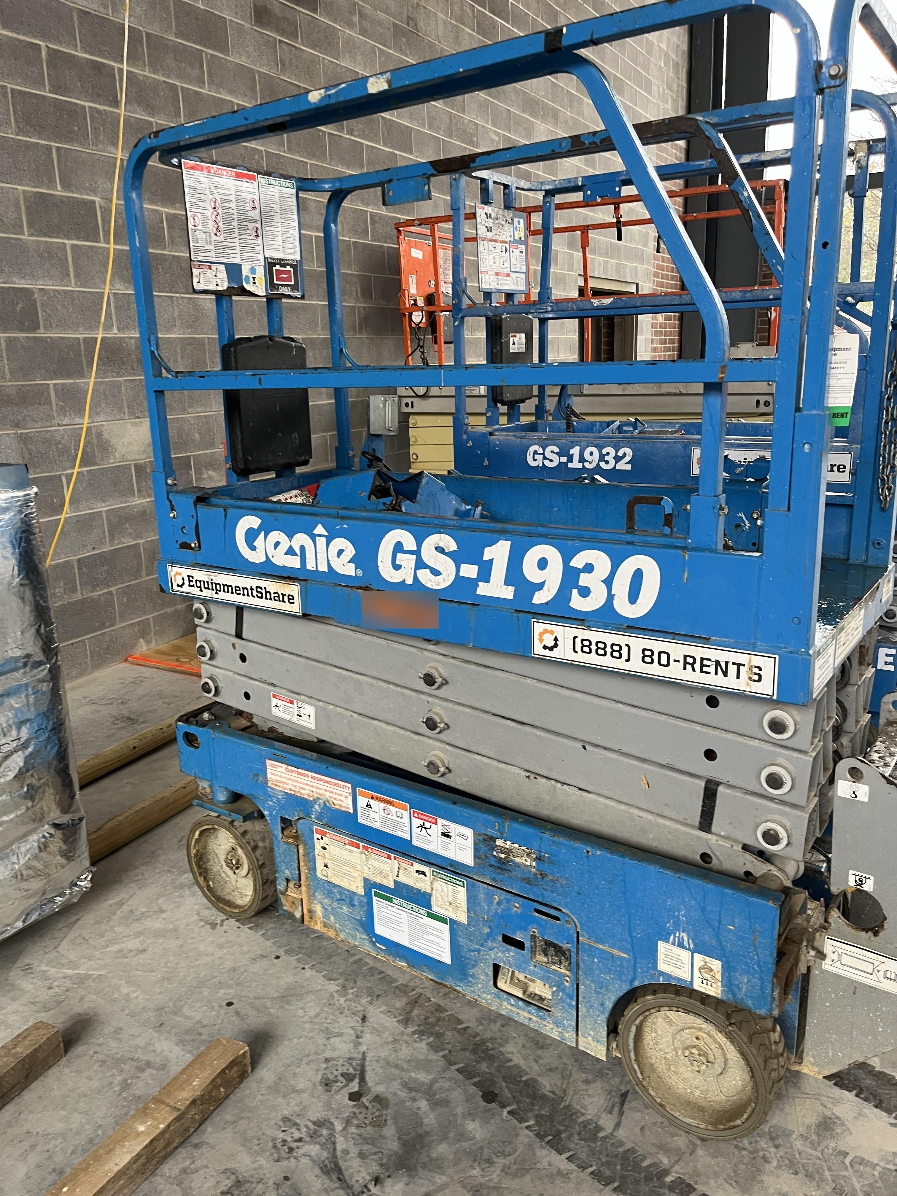 2016 Genie GS-1930 Standard Rental Specs