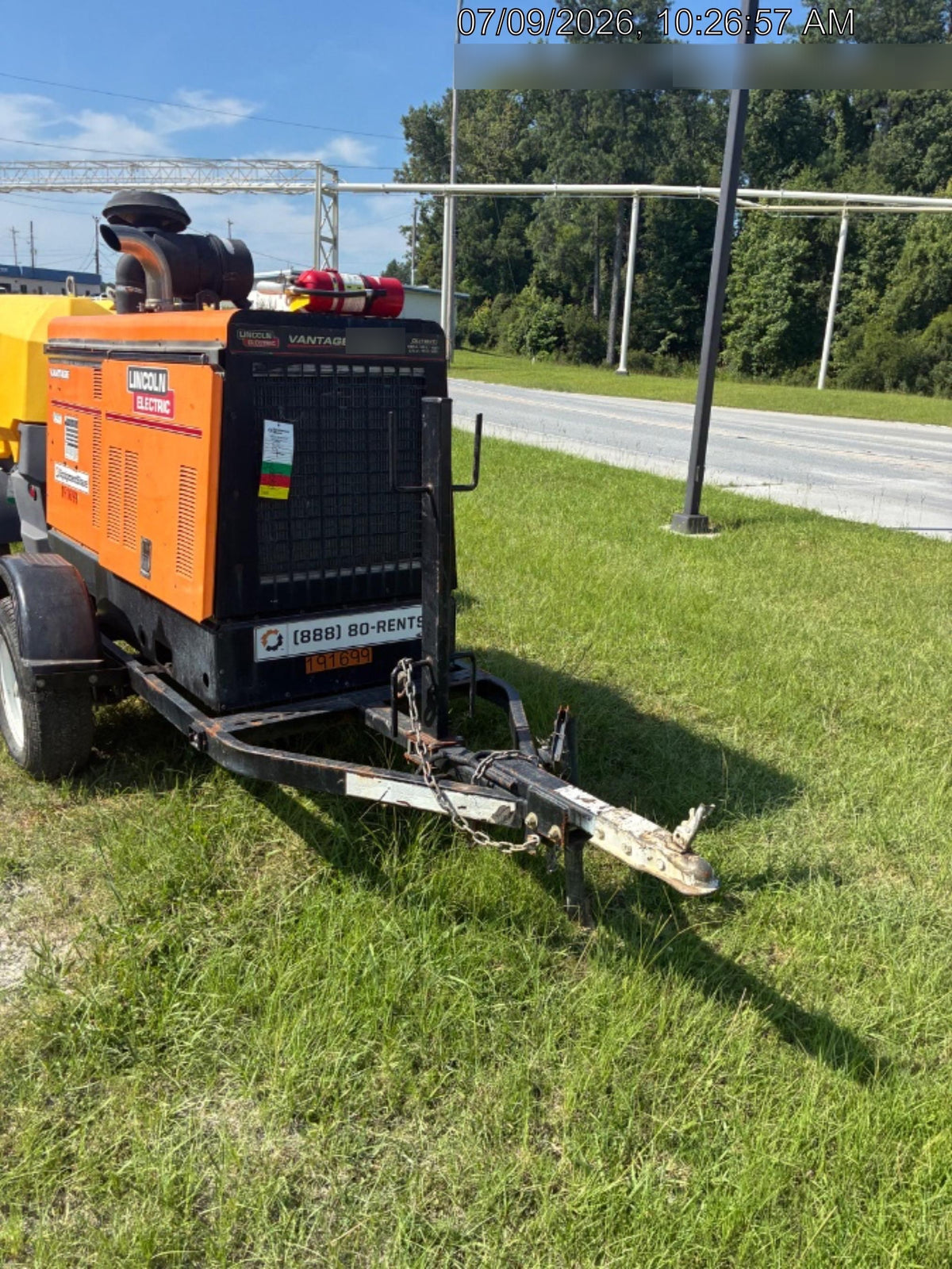 2021 Lincoln Electric Vantage 549X Ready Pak 3, ORANGE (includes trailer, cable rack, fender light kit)