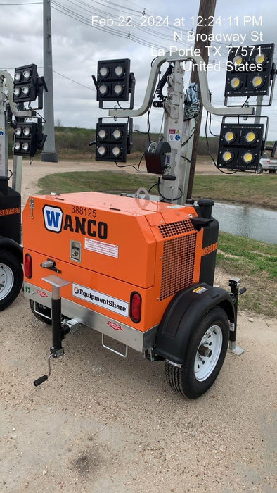 2024 Wanco WLTT-4MM4K Diesel, Deep Sea Controller, Shore Power Plug, Auto Start, (4) 350W LED Floodlights, 4kW Generator, 60 Gal Fuel Tank, 2" Ball, T3