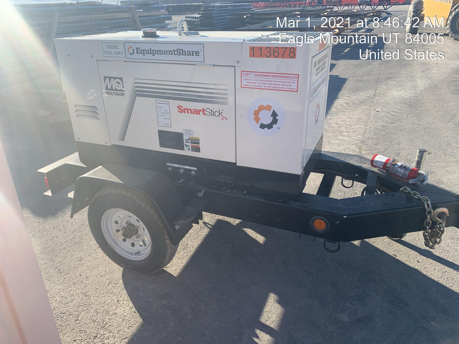 2020 Multiquip DLW400ESA4 400 amp Welder, 14kW, 120/240V, T4F Kubota, Trailer