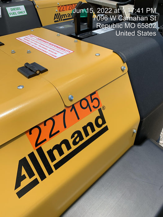 2022 Allmand NLV3GR (4) LED Light Fixture 350W, 23' Vertical Mast, 3kW Prime, Towable, Deep Sea L401, Leveling Jacks, Yanmar T4F 5.8hp