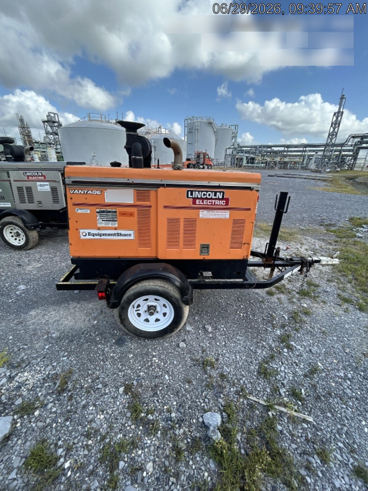 2021 Lincoln Electric Vantage 549X Ready Pak 3, ORANGE (includes trailer, cable rack, fender light kit)