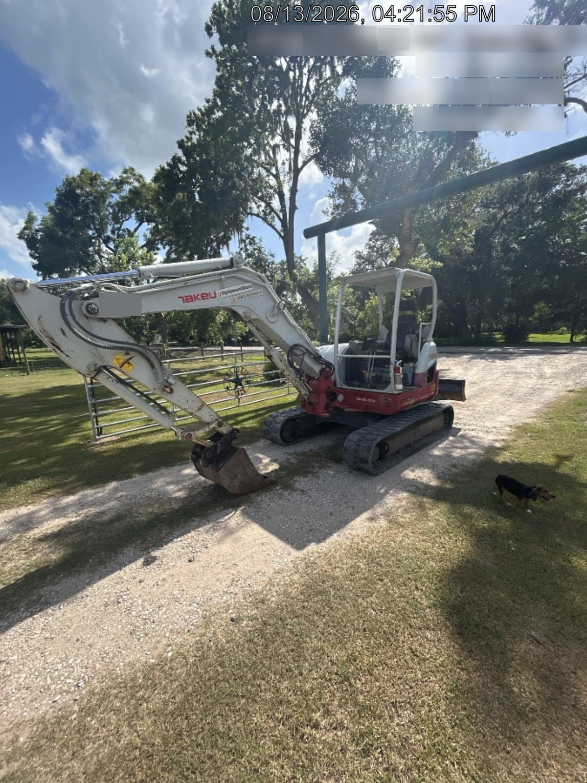 2019 Takeuchi TB260 Takeuchi TB260 Canopy w/Rubber Tracks, Auxiliary Hydraulics, Standard Blade, Manual QC