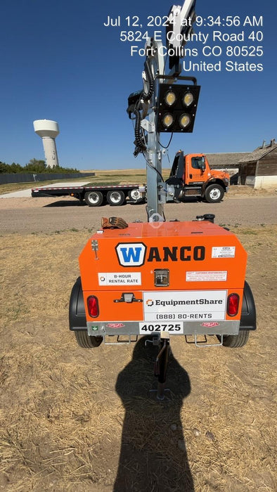 2024 Wanco WLTT-4MM4K Diesel, Deep Sea Controller, Shore Power Plug, Auto Start, (4) 350W LED Floodlights, 4kW Generator, 60 Gal Fuel Tank, 2" Ball, T3