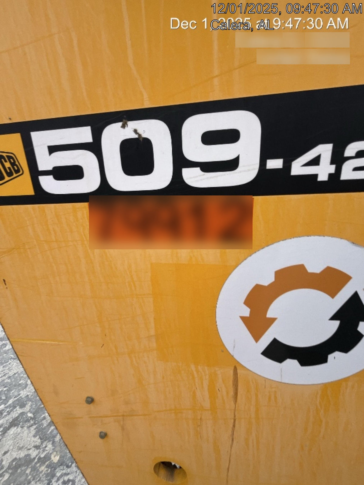 2020 JCB 509-42 Canopy, Solid Tires, Work Lights, Beacon, Aux Hydraulics, Back up Alarm, Lifting Eye, ES Decals