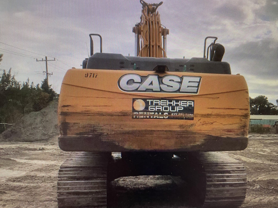 2016 Case CX350D CAB A/C, 13'-3" ARM, STEEL TRACKS, THUMB