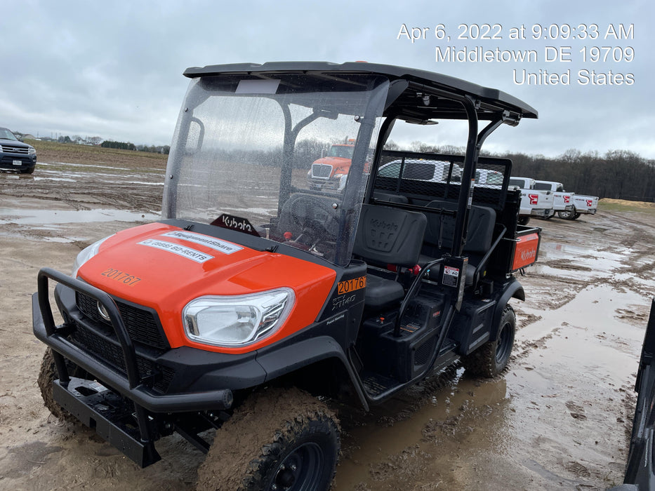 2022 Kubota RTV-X1140W-H Plastic Canopy, Windshield Acrylic Clear, LED Strobe Light, Wire Harness Kit, Back up Alarm