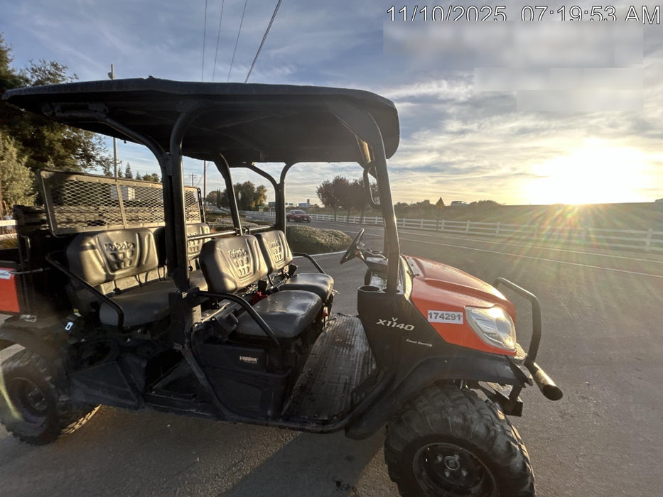 2021 Kubota RTV-X1140W-H Plastic Canopy, Windshield Acrylic Clear, LED Strobe Light, Wire Harness Kit, Back up Alarm