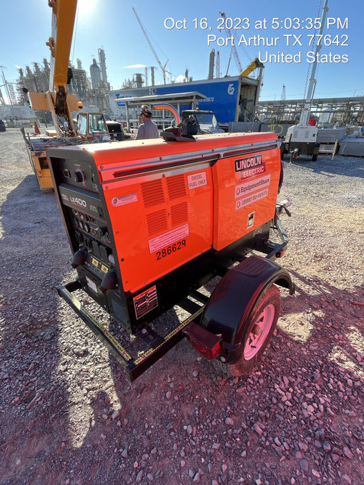 2022 Lincoln Electric LE400 Kubota V1505, Trlr, Cable Rack, Light Kit, ES Decals, T3