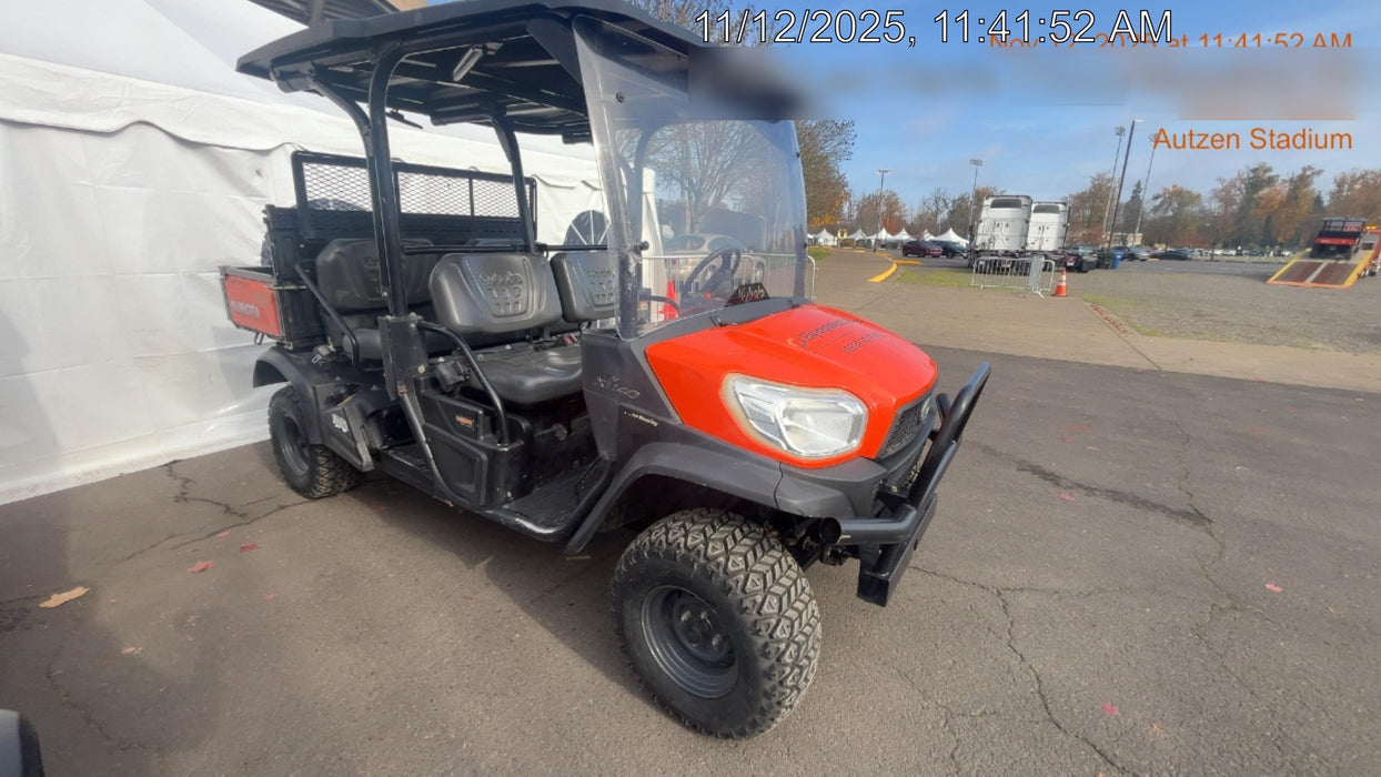 2020 Kubota RTV-X1140W-H 4WD utility cart -LED strobe -Windshield tempered glass -Plastic canopy -Wire harness kit -Backup alarm