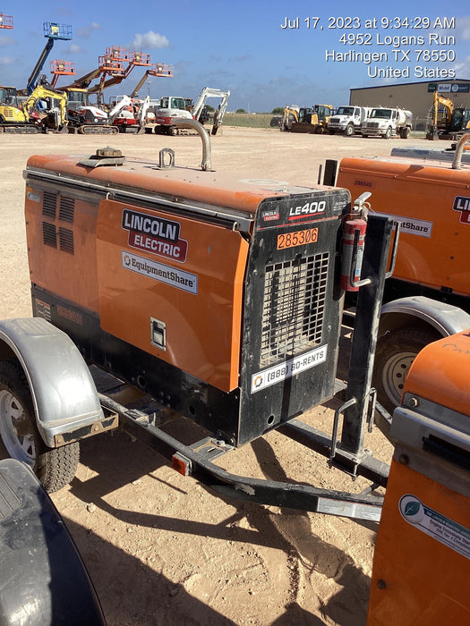 2022 Lincoln Electric LE400 Kubota V1505, Trlr, Cable Rack, Light Kit, ES Decals, T3