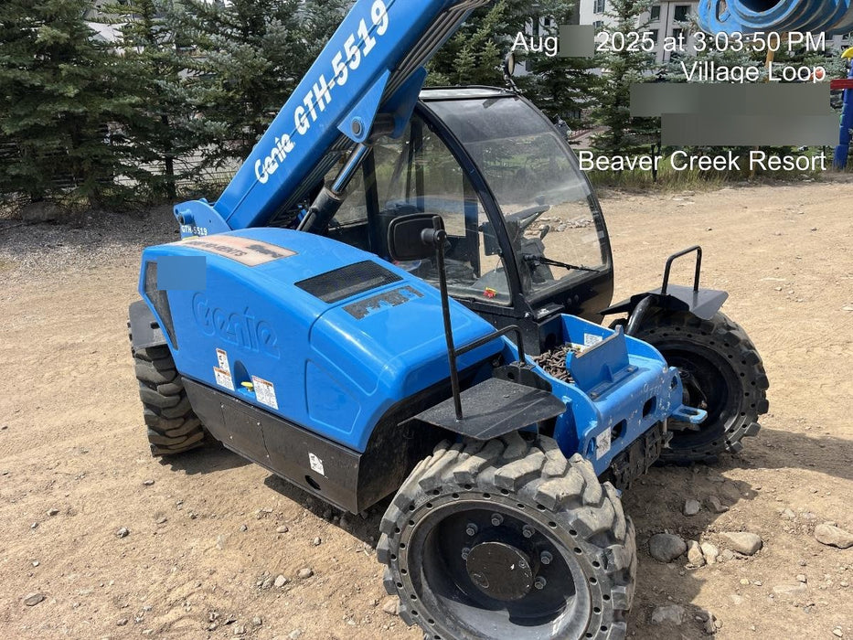 2018 Genie GTH-5519 Genie GTH-5519 Telehandler w/Enclosed Cab w/HVAC, 48" Carriage/Forks, Solid RT Tires, Work Light Package