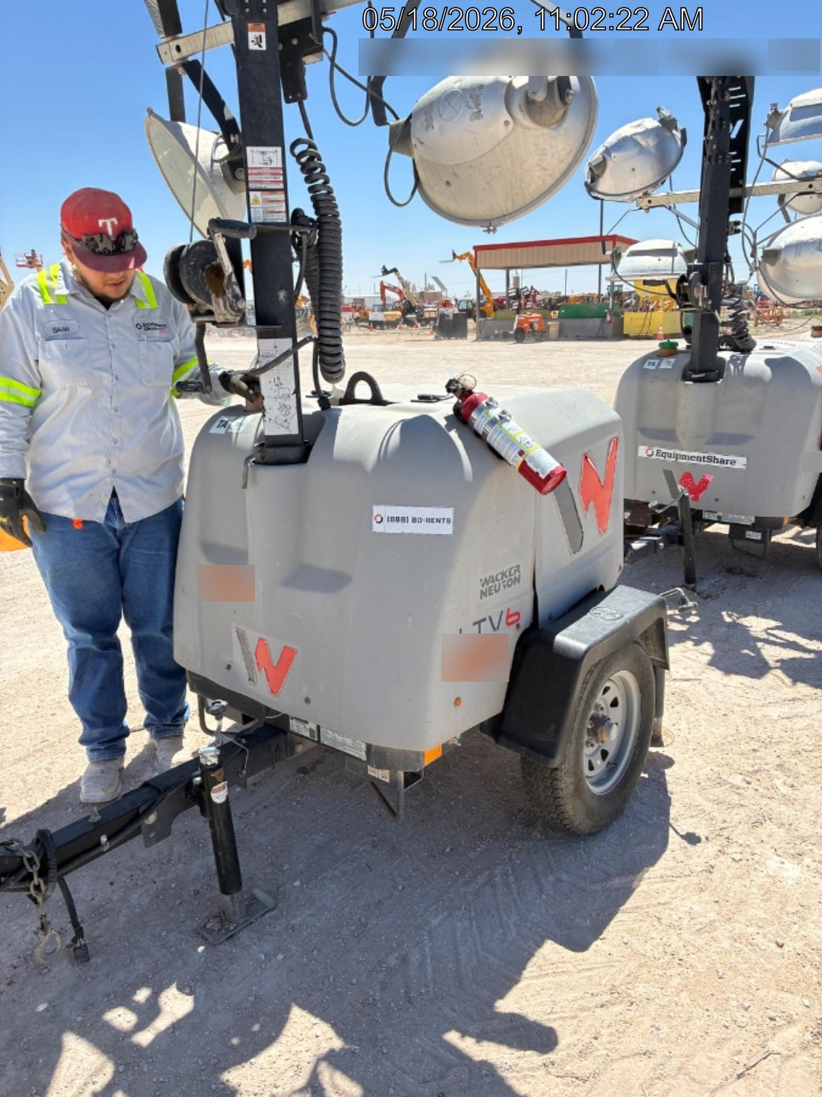 2018 Wacker Neuson LTV6L-MH Wacker Neuson LTV6L Mobile Light Tower w/Fuel Level Sensor Installed
