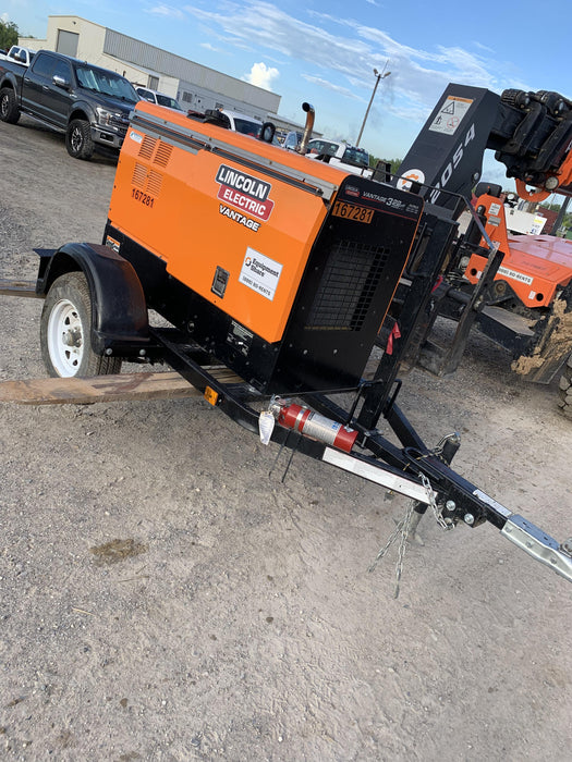 2021 Lincoln Electric Vantage 322 Vantage 322 Ready Pak 3 w/ Decals, ORANGE (includes trailer, cable rack, fender light kit) NO Telematics