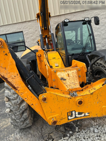 2019 JCB 510-56 74 HP w/CAB/HVAC, Beacon, Worklights, Aux Hydraulics, Solid Tires 72" Carriage/60" Forks