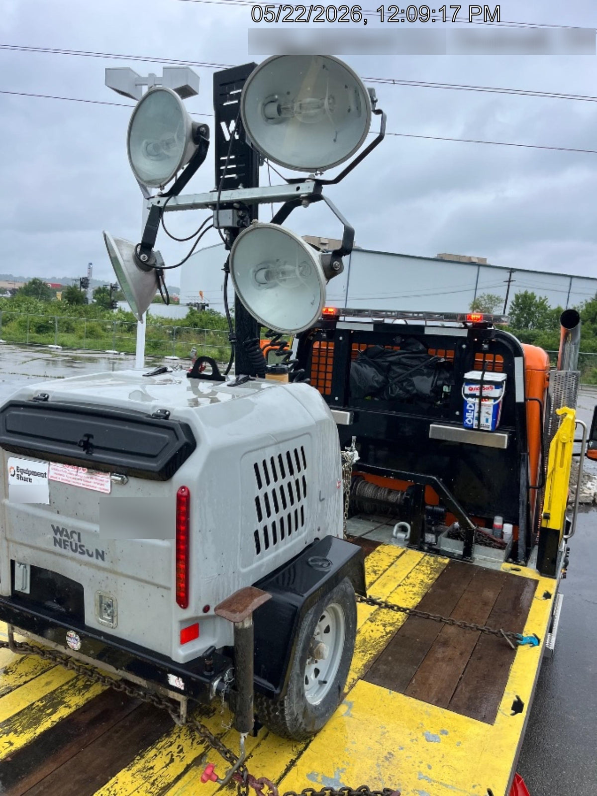 2019 Wacker Neuson LTV6L-MH Wacker Neuson LTV6L Mobile Light Tower w/Fuel Level Sensor Installed