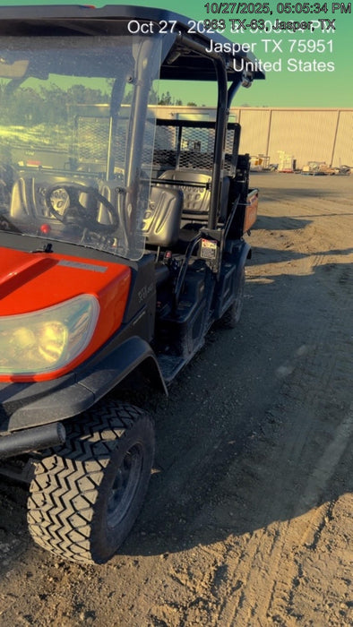 2022 Kubota RTV-X1140W-H Plastic Canopy, Windshield Acrylic Clear, LED Strobe Light, Wire Harness Kit, Back up Alarm