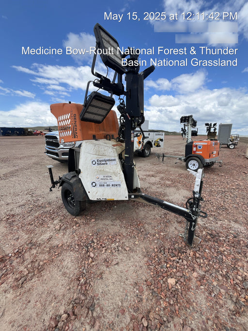 2024 Generac MLT2 Diesel, Flex Switch 120V Input, Powerzone Controller, 
(4) 320W LED Lights, 4kW Generator, 39.9 Gal Fuel Tank, 2" Ball, T3