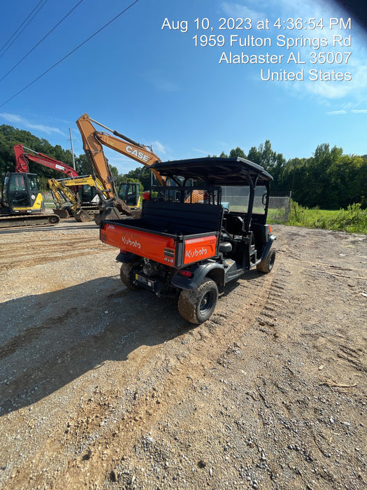 2020 Kubota RTV-X1140WL-H 4 Passenger cart with Plastic canopy, windshield, strobe light, harness, and backup alarm
