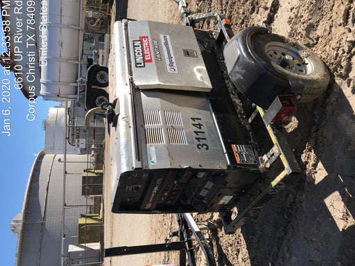 2019 Lincoln Electric Vantage 322 Welder Ready-Pak 3, Two wheel trailer, Fender and Light kit, Cable Rack