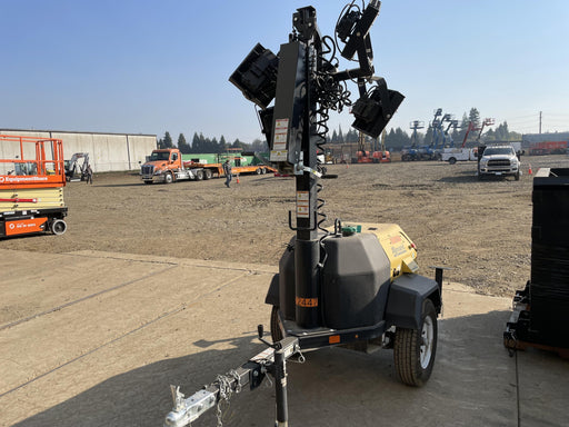 2021 Allmand NLV3GR (4) LED Light Fixture 350W, 23' Vertical Mast, 3kW Prime, Towable, Deep Sea L401, Leveling Jacks, Yanmar T4F 5.8hp