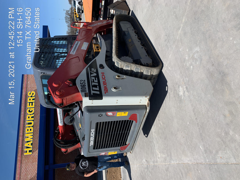 2020 Takeuchi TL12V-2 Cab, Rubber Track