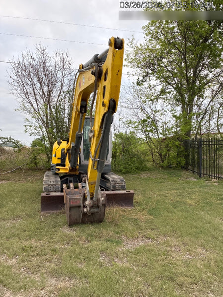 Wacker Neuson ET90 Enclosed Cab, Hybrid Tracks, Long Dipperstick, Bucket