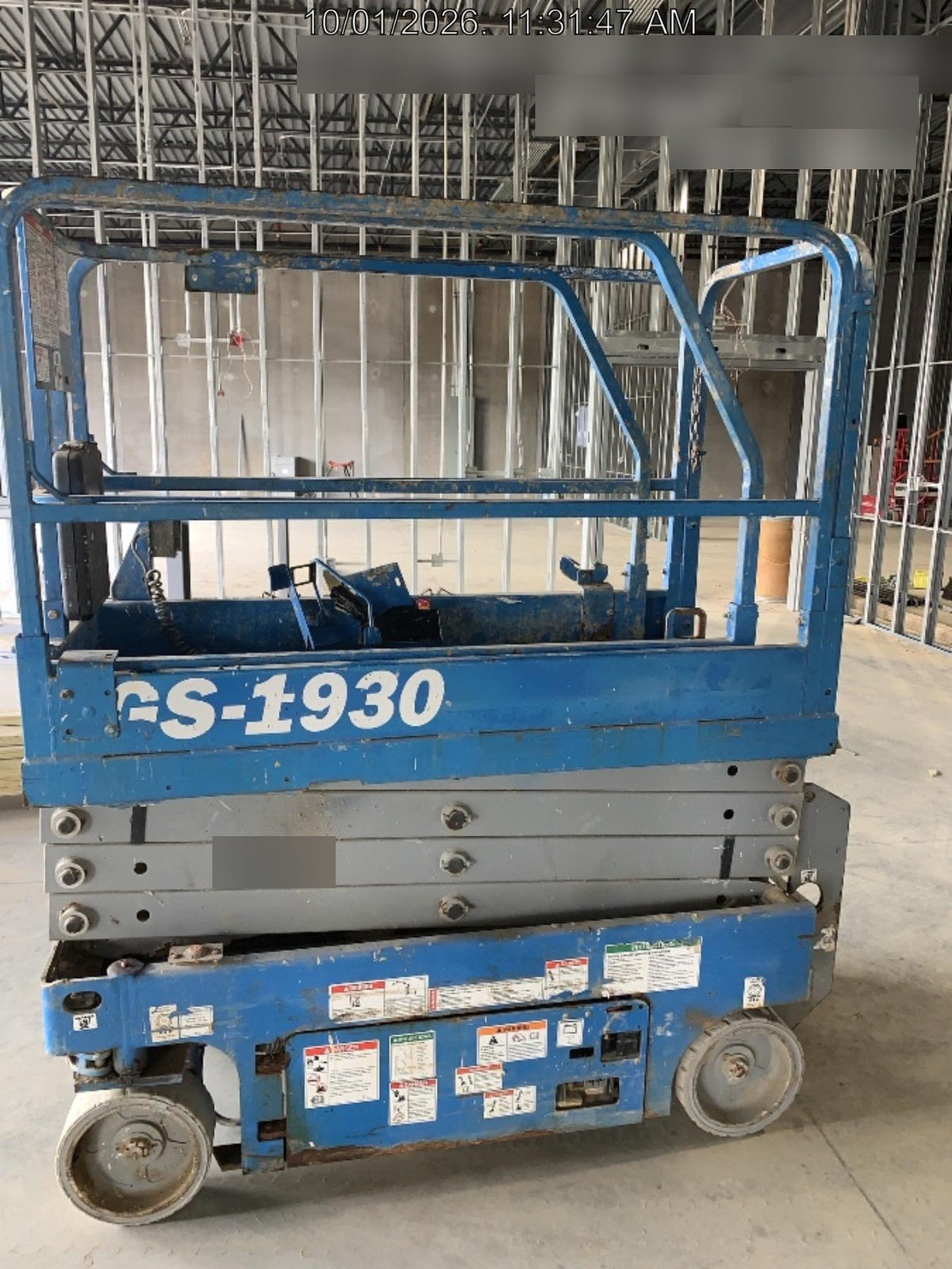 2019 Genie GS-1930 Fixed Rails with Chain Entry