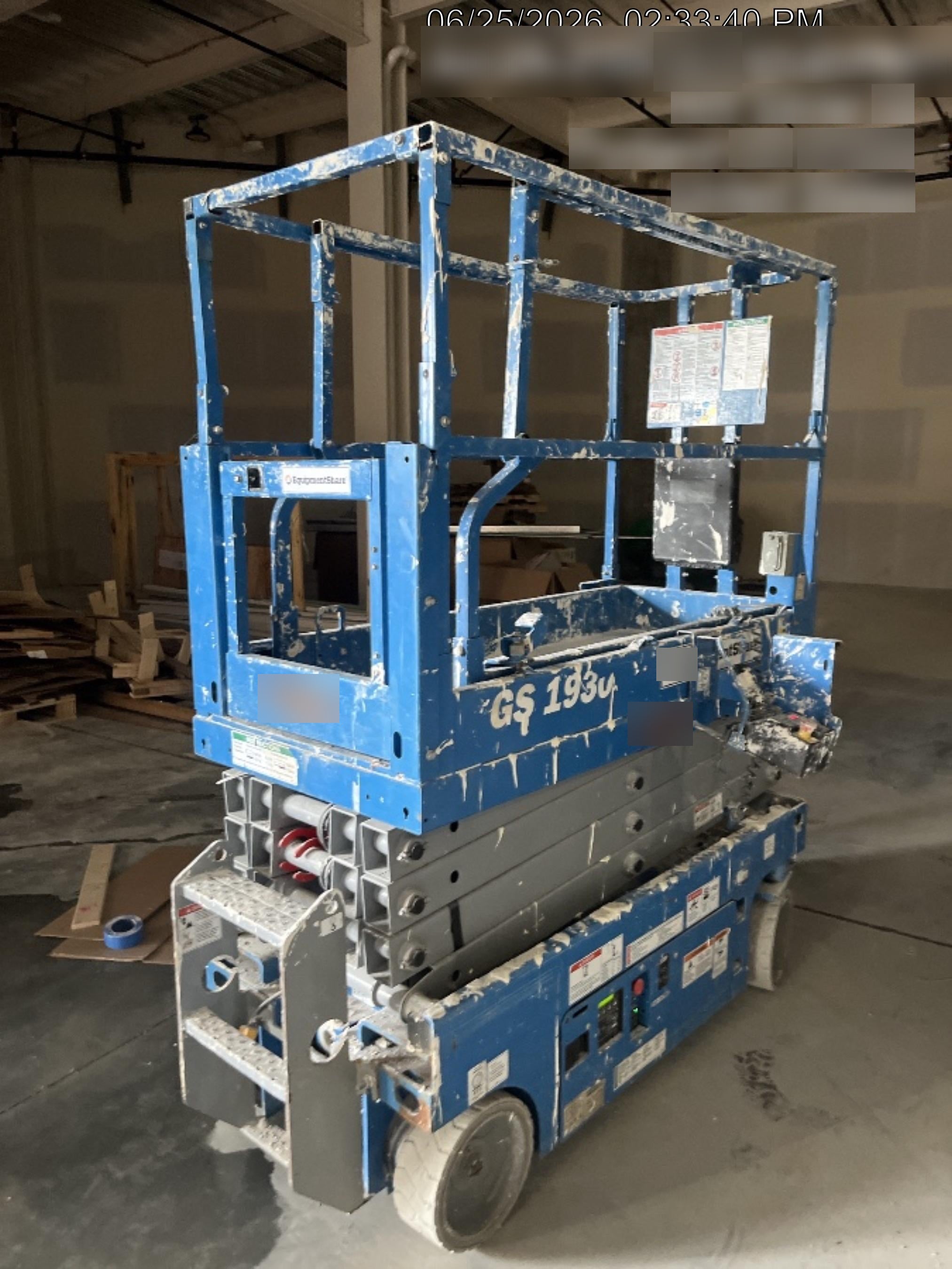 2020 Genie GS-1930 Solid Non Marking Tires, Beacon, Folding rails with half height swing gate, 800W Inverter