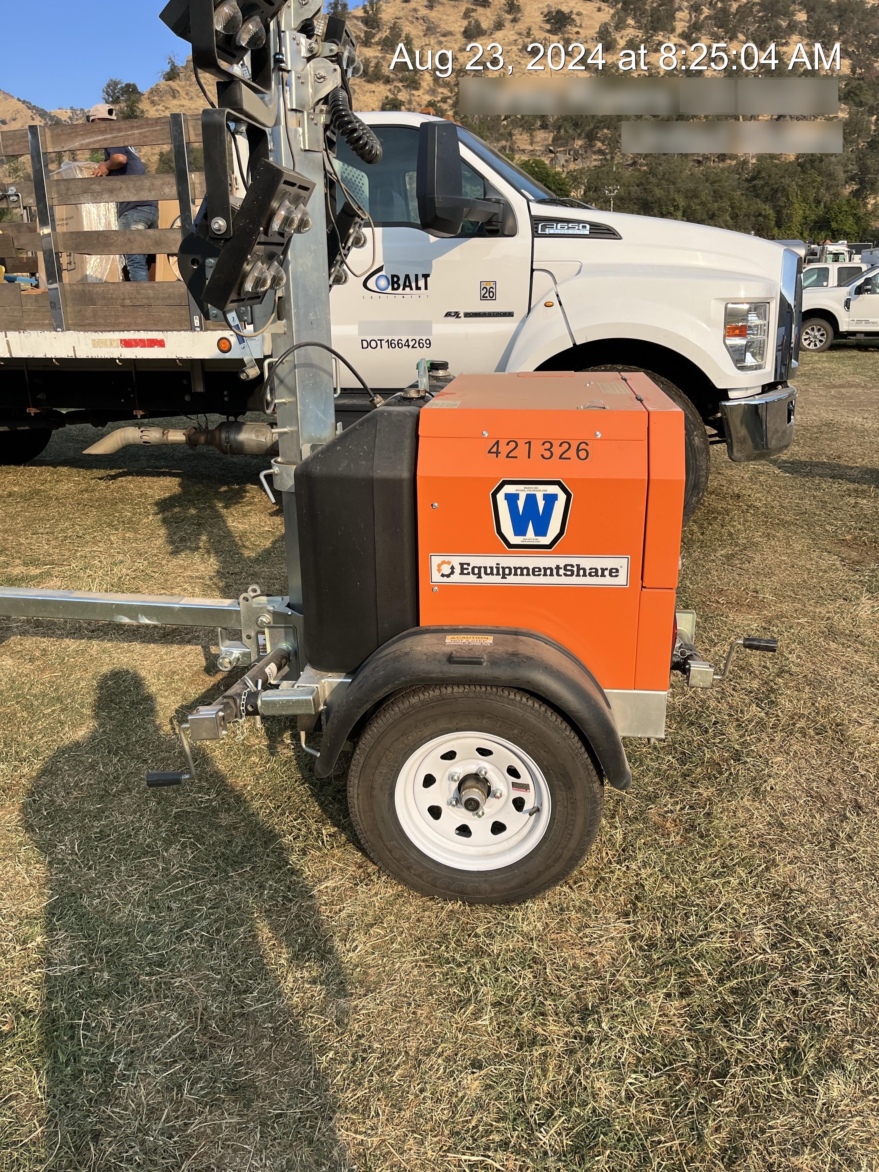 2024 Wanco WLTT-4MM4K Diesel, Deep Sea Controller, Shore Power Plug, Auto Start, (4) 350W LED Floodlights, 4kW Generator, 60 Gal Fuel Tank, 2" Ball, T3