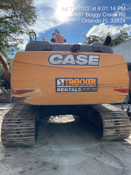 2016 Case CX300D CAB A/C, 12' ARM, STEEL TRACKS, THUMB