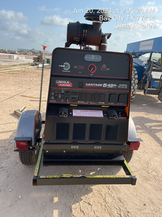 2022 Lincoln Electric Vantage 549X Crosslink Technology, Trailer Mounted, ES Decals, T3