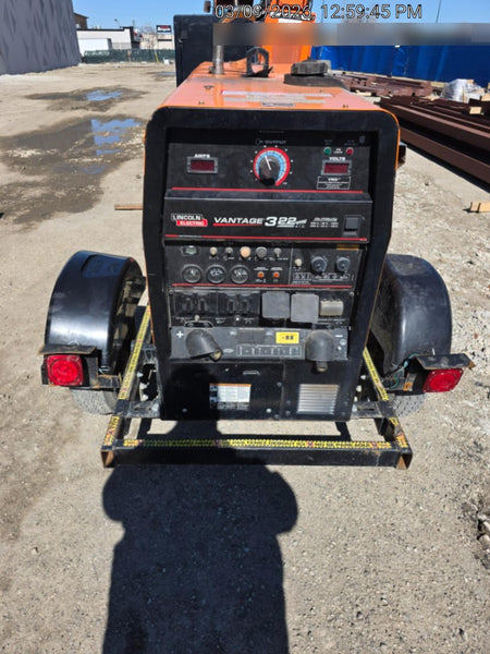 2021 Lincoln Electric Vantage 322 Vantage 322 Ready Pak 3 w/ Decals, ORANGE (includes trailer, cable rack, fender light kit) NO Telematics