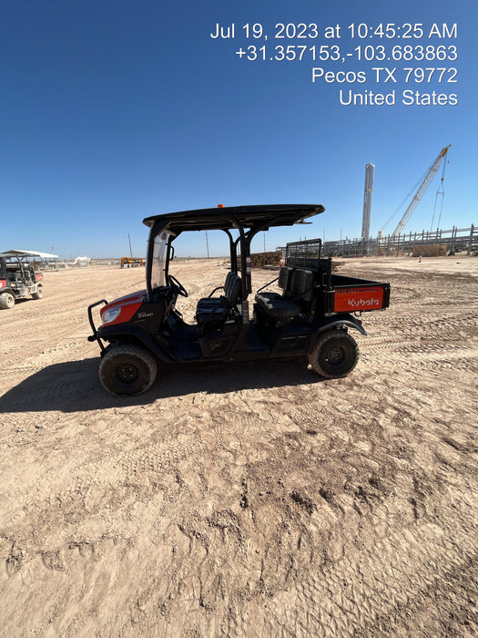 2022 Kubota RTV-X1140W-H Plastic Canopy, Windshield Acrylic Clear, LED Strobe Light, Wire Harness Kit, Back up Alarm