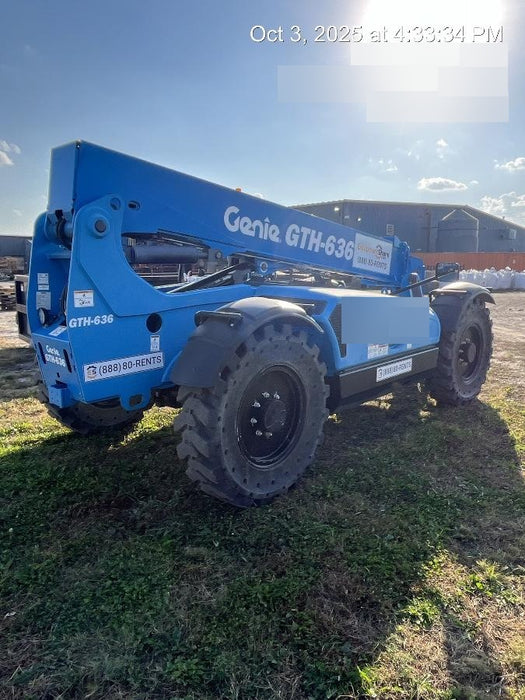 2018 Genie GTH-636 Genie GTH-636 w/Open ROPS, Solid Tires, Work Light/Beacon, 48" Carriage and Forks