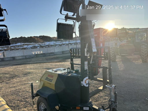 2021 Allmand NLV3GR (4) LED Light Fixture 350W, 23' Vertical Mast, 3kW Prime, Towable, Deep Sea L401, Leveling Jacks, Yanmar T4F 5.8hp