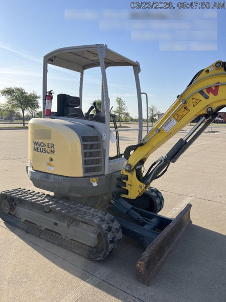 2019 Wacker Neuson EZ26 MX, Trk, Long, Canopy w/Manual Coupler, 3-40mm Pin Kits, 12"/18"/24" Pin on Buckets