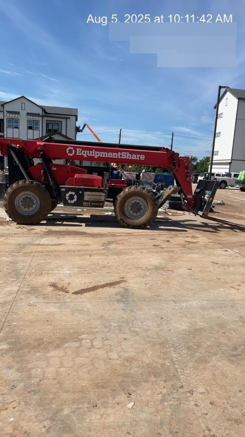 2019 Manitou MTA10055 Cab/Heat/Air, 120 HP, Solid Tires, Work Lights, Lift Hook, Auxiliary Hydraulics 66" Carriage and 60" Forks