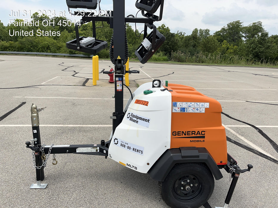 2023 Generac MLT2 Diesel, Flex Switch 120V Input, Powerzone Controller, (4) 320W LED Lights, 4kW Generator, 39.9 Gal Fuel Tank, 2" Ball, T3