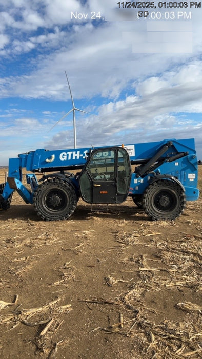 2019 Genie GTH-1056 Cab/Heat/AC, Solid RT Tires, LED Work Lights, Beacon 60" QA Carriage, 60" Forks