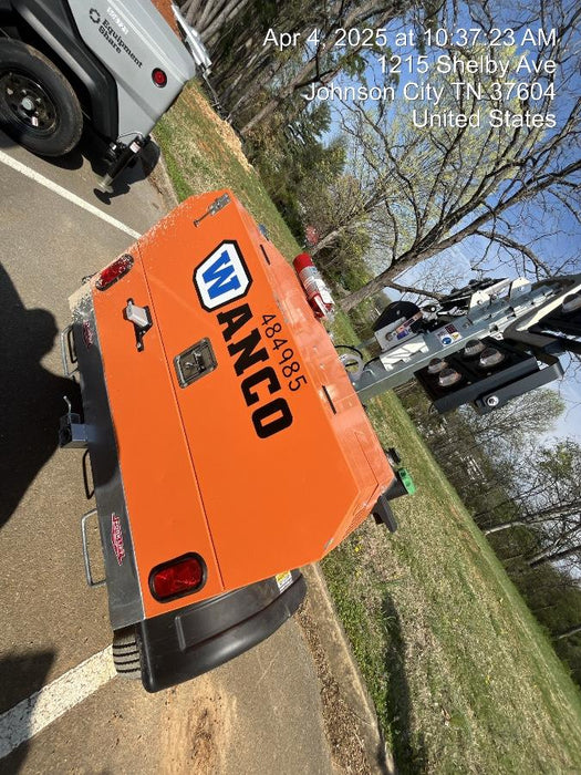 2025 Wanco WLTT-4MM4K Diesel, Mitsubishi L2E, 9.0HP @1800 rpm, Deep Sea Controller, Shore Power Plug, Auto Start, (4) 350W LED Floodlights, 4kW Generator, 60 Gal Fuel Tank, 2" Ball, T3