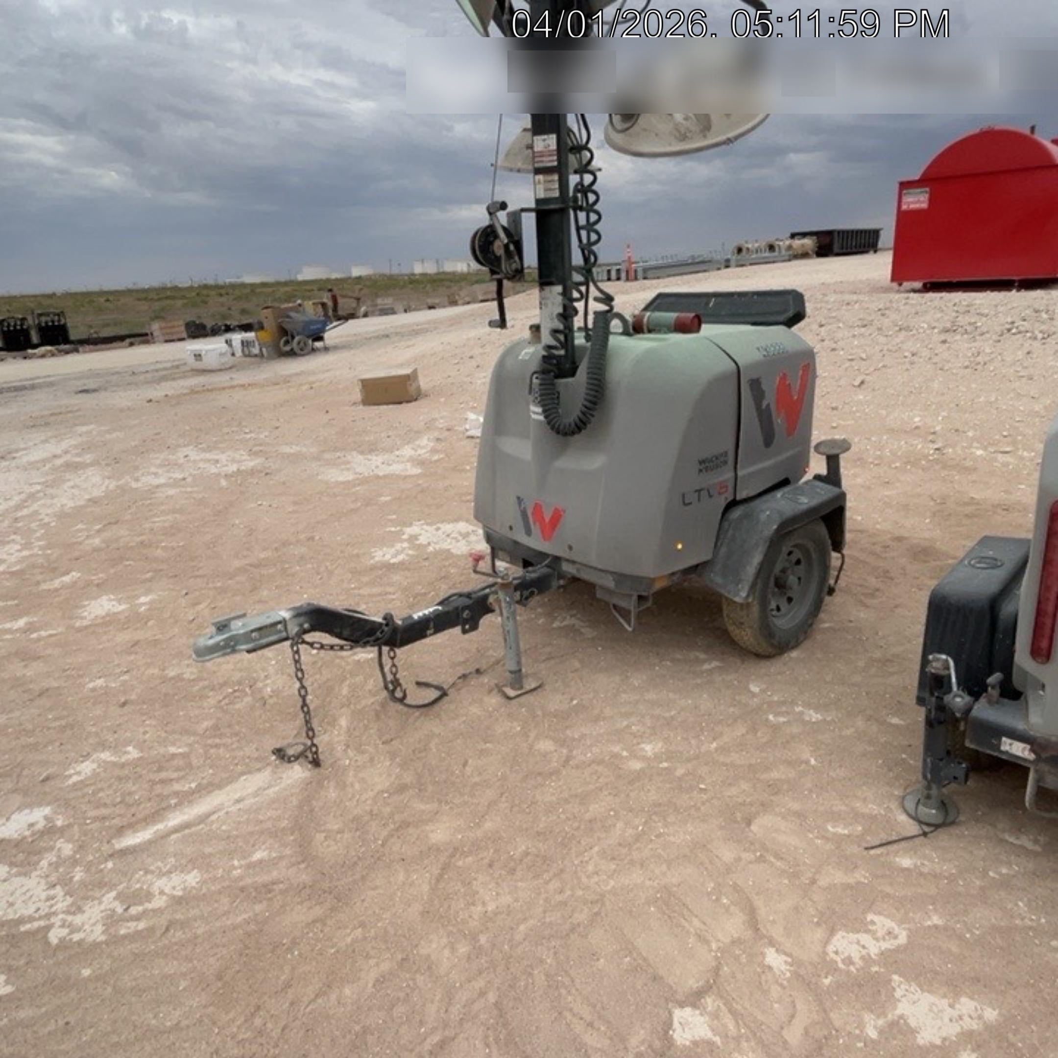 2019 Wacker Neuson LTV6L-MH Wacker Neuson LTV6L Mobile Light Tower w/Fuel Level Sensor Installed
