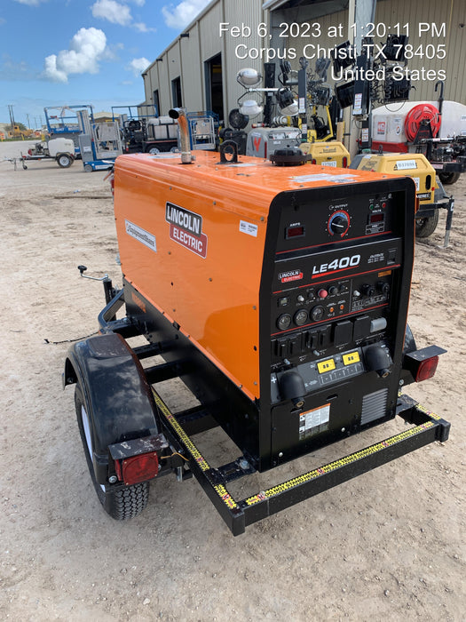 2022 Lincoln Electric LE400 Kubota V1505, Trlr, Cable Rack, Light Kit, ES Decals, T3