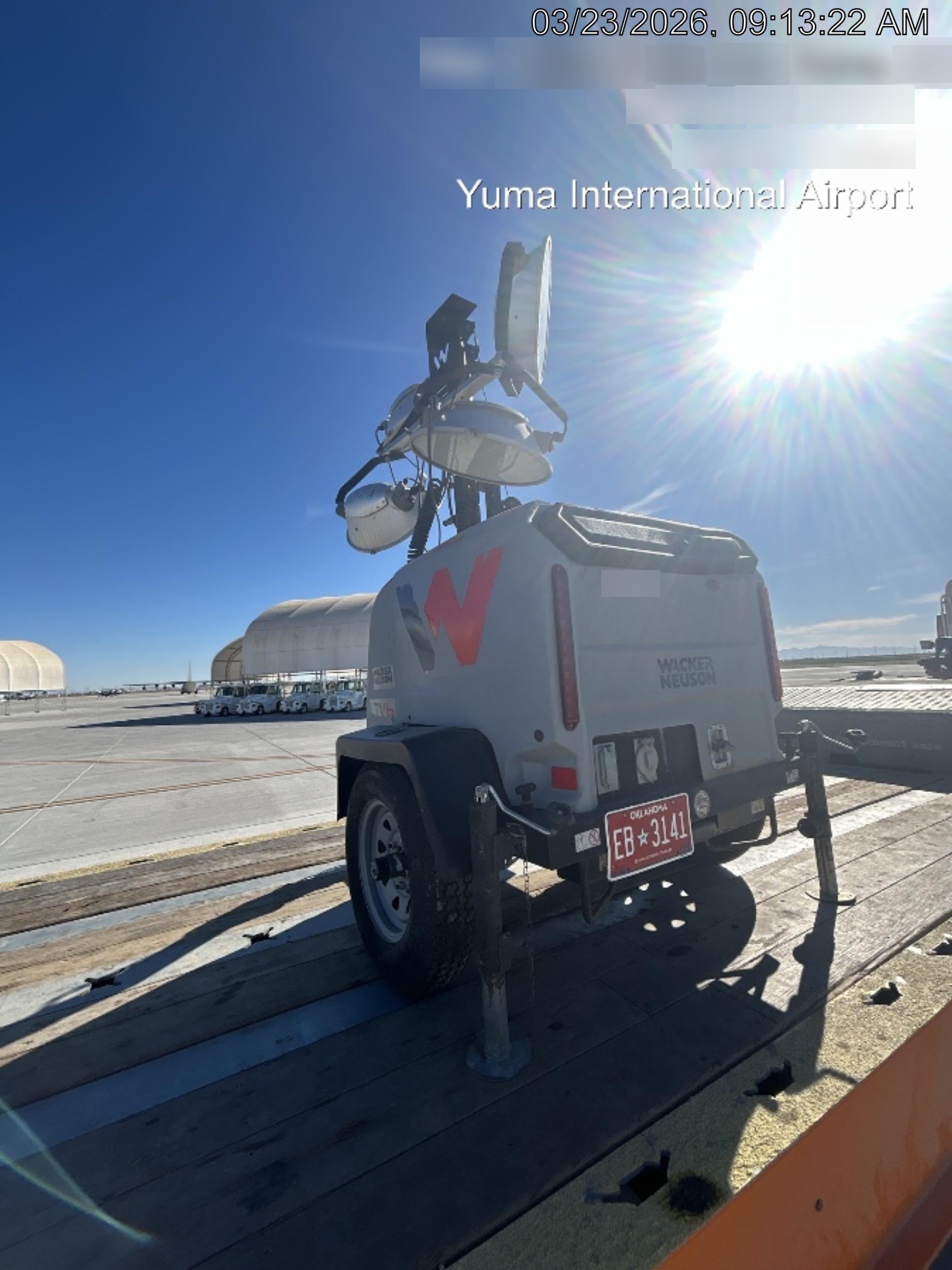 2019 Wacker Neuson LTV6L-MH Wacker Neuson LTV6L Mobile Light Tower w/Fuel Level Sensor Installed