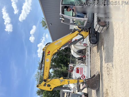 Wacker Neuson ET90 Enclosed Cab, Hybrid Tracks, Long Dipperstick, Bucket